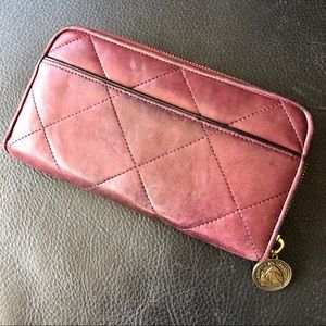 LANVIN AMALIA CONTINENTAL ZIPPY LEATHER WALLET